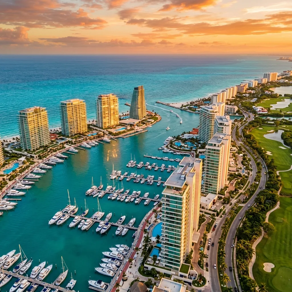 Referencia visual de precios de departamentos en Puerto Cancún