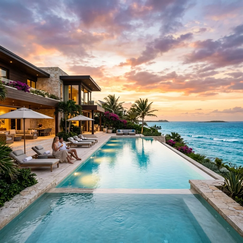 Inmobiliaria en Cancún propiedades de lujo con piscina infinita