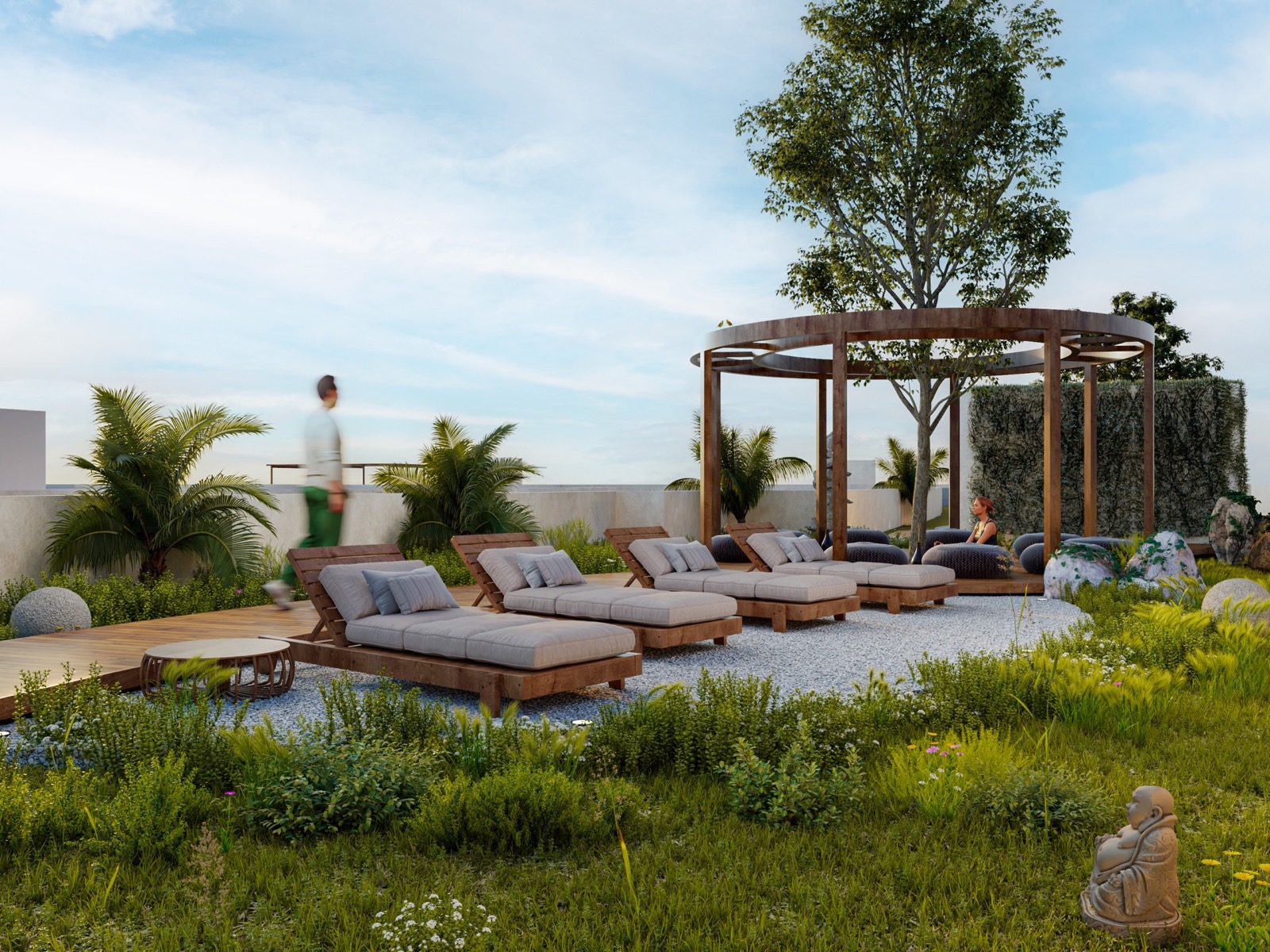 Quiet zen amenity area - lifestyle fit and noise profile matter for long stays and resale