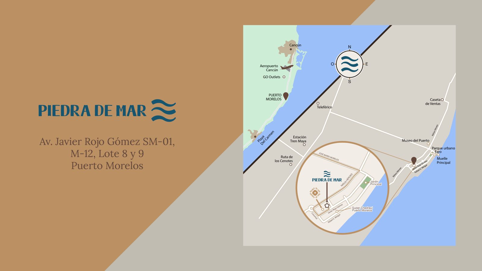 Cancun real estate location map for project due diligence